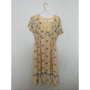 Midi Yellow tea dress